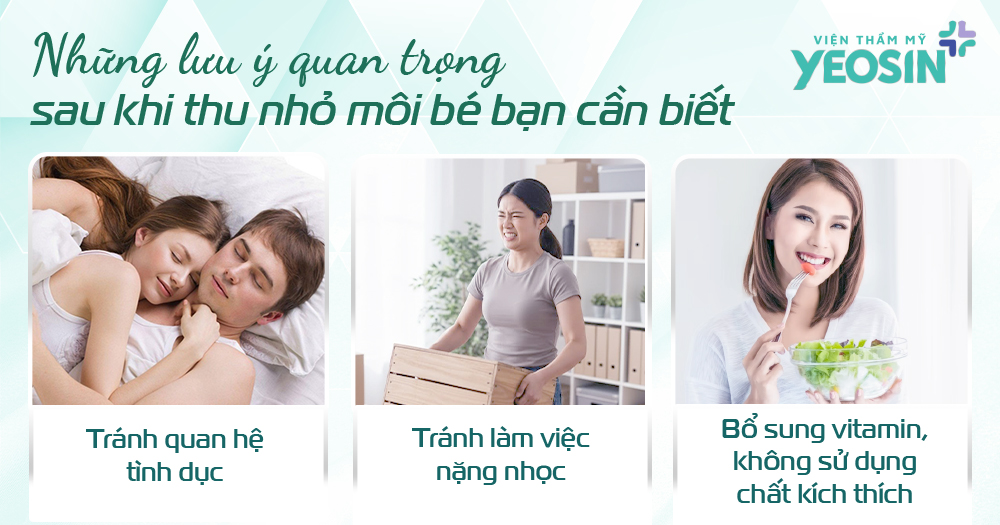 Những lưu ý quan trọng sau khi thu nhỏ môi bé