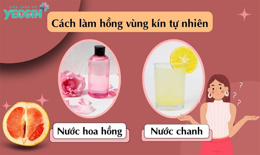 Kết hợp chanh, nước hoa hồng để làm hồng cô bé tự nhiên